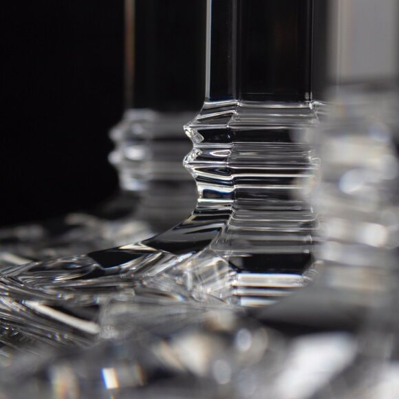 Set Of 3 Tiffany & Co. Crystal Candle Holders - Picture 6 of 9